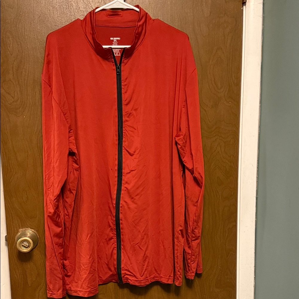Real Essentials Men’s Dry Fit Full Zip lightweight Jacket size 2X